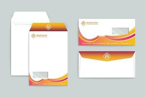 Gradient  color  envelope template vector