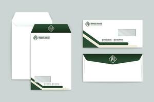 Clean professional envelope template vector