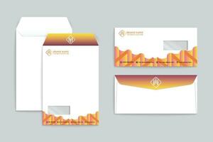 Gradient  color  envelope template vector