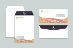 Gradient  color envelope template vector