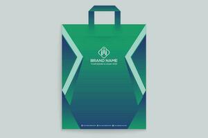 Gradient   luxury shopping bag template vector