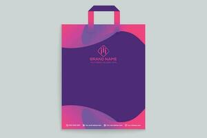 Gradient  luxury shopping bag template vector