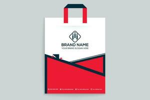 Red  color shopping bag design vector