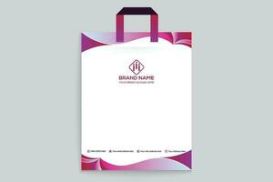 Gradient   luxury shopping bag template vector