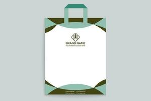 Clean minimal shopping bag design vector