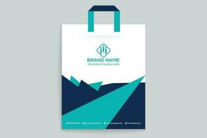 Clean style modern shopping bag template vector