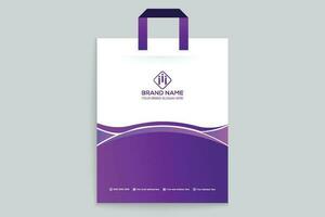 Gradient   luxury shopping bag template vector