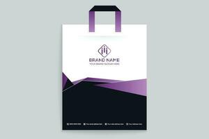 Corporate   black color shopping bag design vector