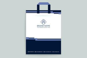 Corporate   black color shopping bag design vector