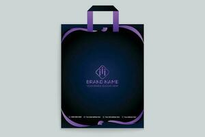 black color shopping bag design vector