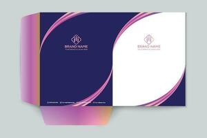 Colorful presentation folder design vector