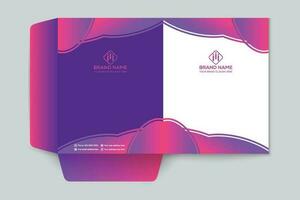 Gradient  color  presentation folder template vector