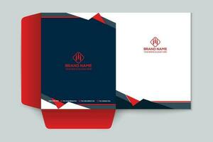 Red and black color presentation folder design vector