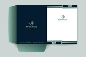Modern professional presentation folder design vector