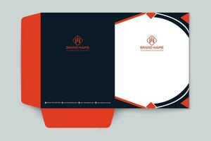 Red and black color presentation folder design vector