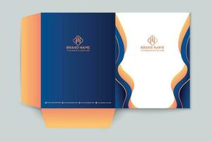 Professional presentation folder mockup vector