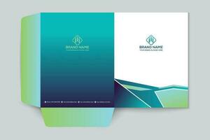 Gradient  color  presentation folder template vector