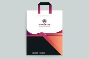 Gradient   luxury shopping bag template vector