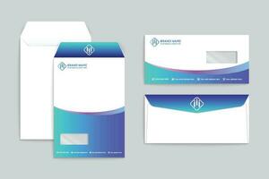 Company envelope design and blue color vector