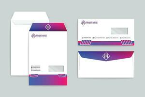 Clean minimal envelope template vector