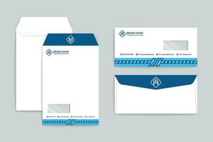 Company envelope design and blue color vector