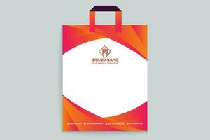 Gradient   luxury shopping bag template vector