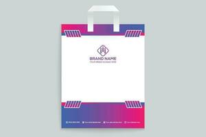 Modern professional shopping bag design vector