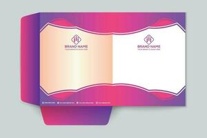 Gradient  color  presentation folder template vector