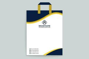 Corporate shopping bag template vector