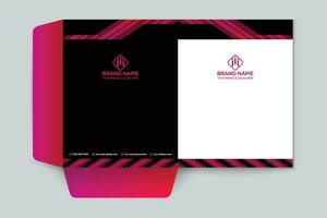 Red and black color presentation folder design vector