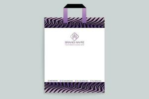 Clean minimal shopping bag design vector