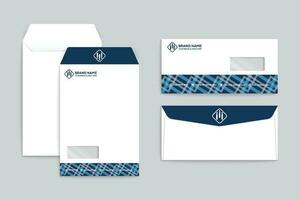 envelope design with blue color vector