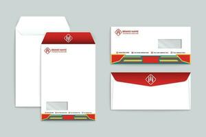 Red  color envelope design vector