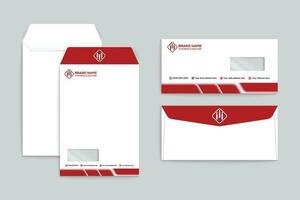 Red  color envelope design vector