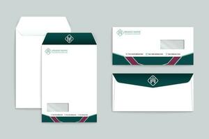 Professional envelope mockup vector