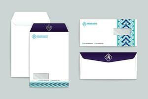 Professional envelope mockup vector