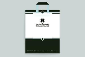 black color shopping bag design vector