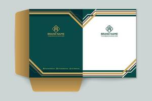 Colorful presentation folder design vector