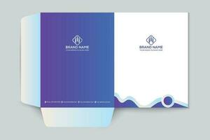 Gradient  color  presentation folder template vector