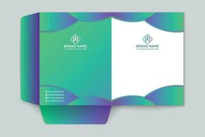 Gradient  color  presentation folder template vector