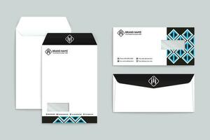 Black shape envelope design vector