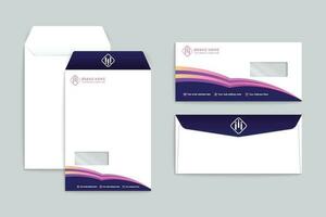 Clean professional envelope template vector