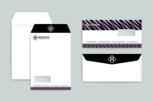 Black shape envelope design vector