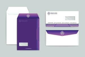 Corporate clean envelope template vector