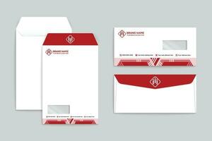 Red  color envelope design vector