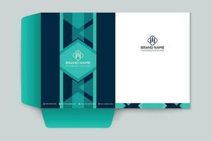 Clean professional presentation folder template vector