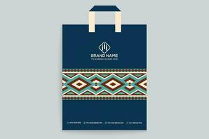 Corporate shopping bag template vector