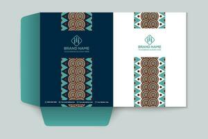 Colorful presentation folder design vector
