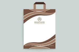 Professional shopping bag mockup design vector