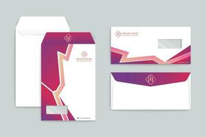 Gradient  color  envelope template vector